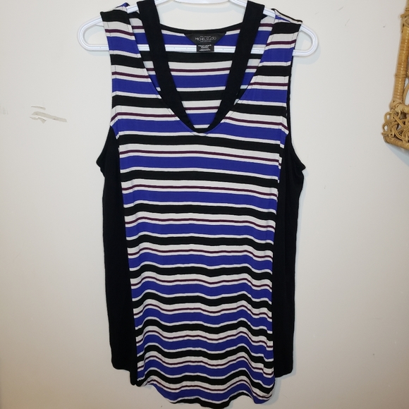 Michel studio striped strappy tunic length sleeveless top - Picture 5 of 9